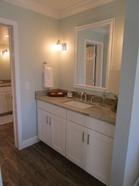 Bathroom Remodel Coastal White Shaker Cabinets